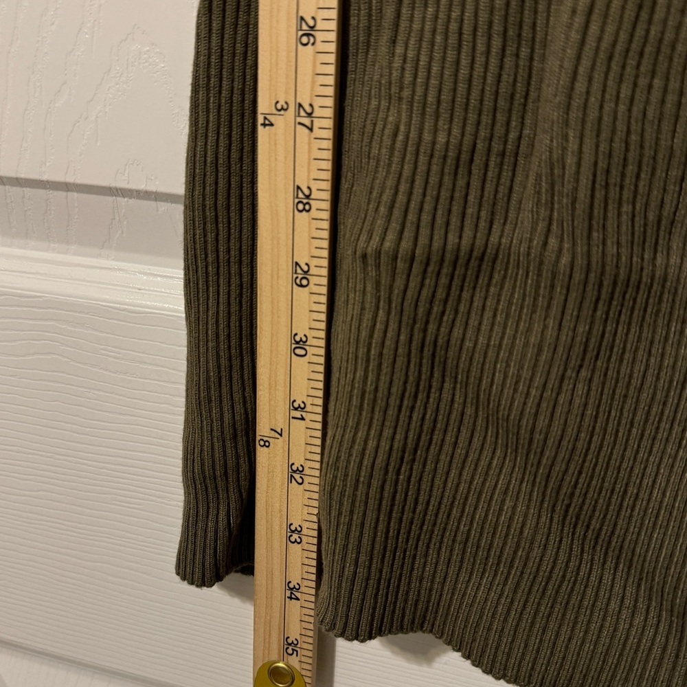 Abercrombie & Fitch Reversible Knit Ribbed Mini Dress Size Small Green Sweater - Picture 8 of 8
